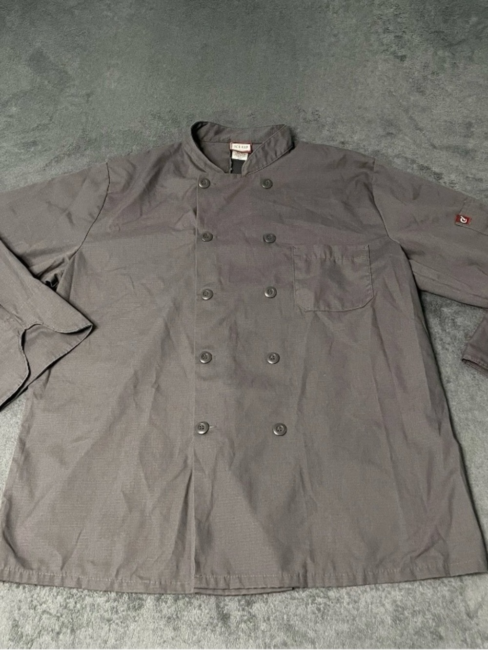 Red Kap Chef Coat Unisex L Gray Button Long Sleeve Kitchen Work Uniform